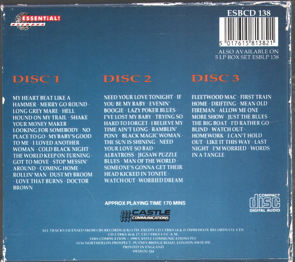 Fleetwood Mac - Blues Years - Cd Set