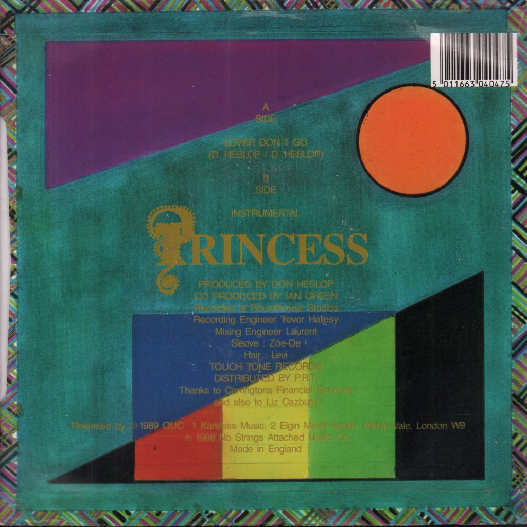 Princess - Lover Don't Go - 7 Inch