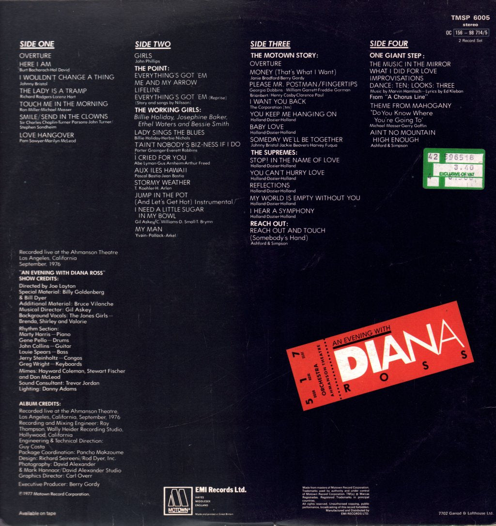 Diana Ross - An Evening With Diana Ross - Double Lp