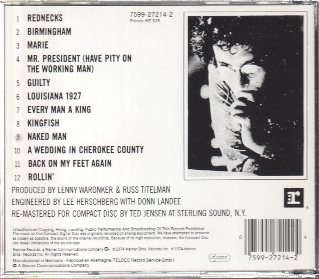 Randy Newman - Good Old Boys - Cd