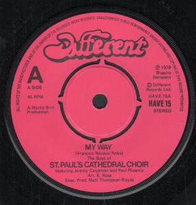 St Paul's Cathedral Choir - My Way - 7 Inch