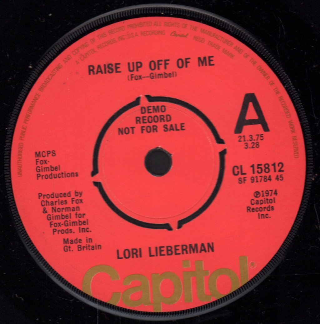 Lori Lieberman - Raise Up Off Of Me - 7 Inch