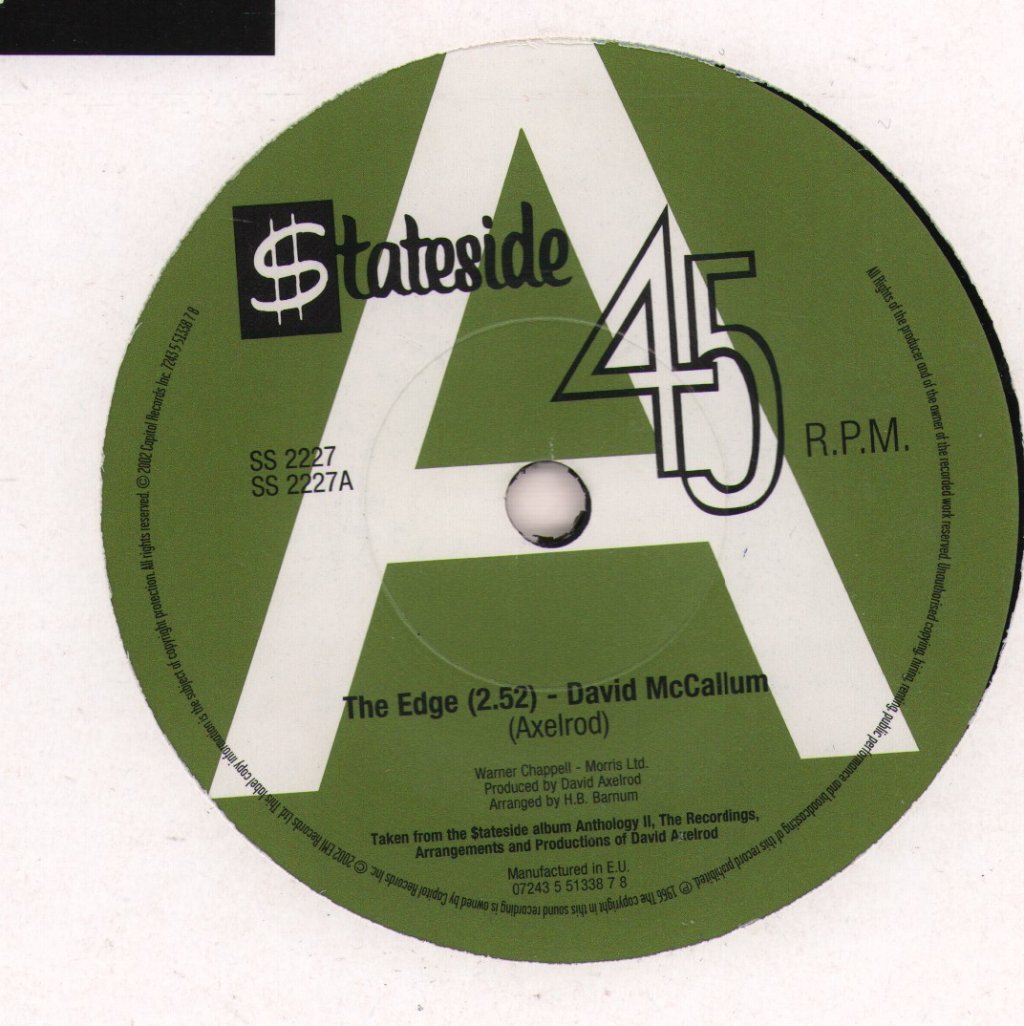 David McCallum - Edge - 7 Inch