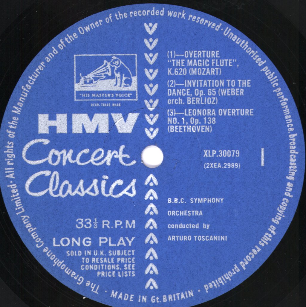 Arturo Toscanini / BBC Symphony Orchestra - Overtures - Lp