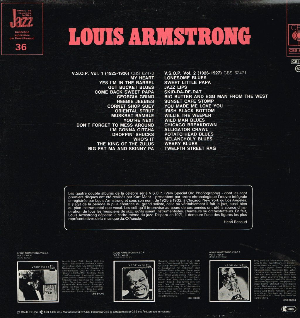 Louis Armstrong - V.S.O.P. Vol. 1/2 - Double Lp