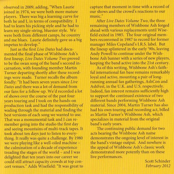 Wishbone Ash - Live Dates Volume Two - Cd