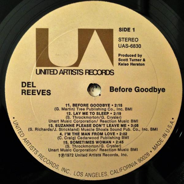 Del Reeves - Before Goodbye - Lp