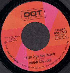 Brian Collins - I Wish - 7 Inch