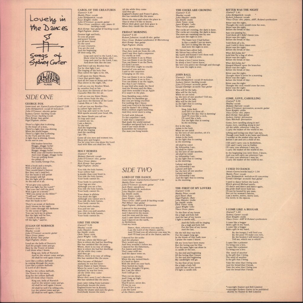 Lovely In The Dances - Songs Of Sydney Carter - Lp