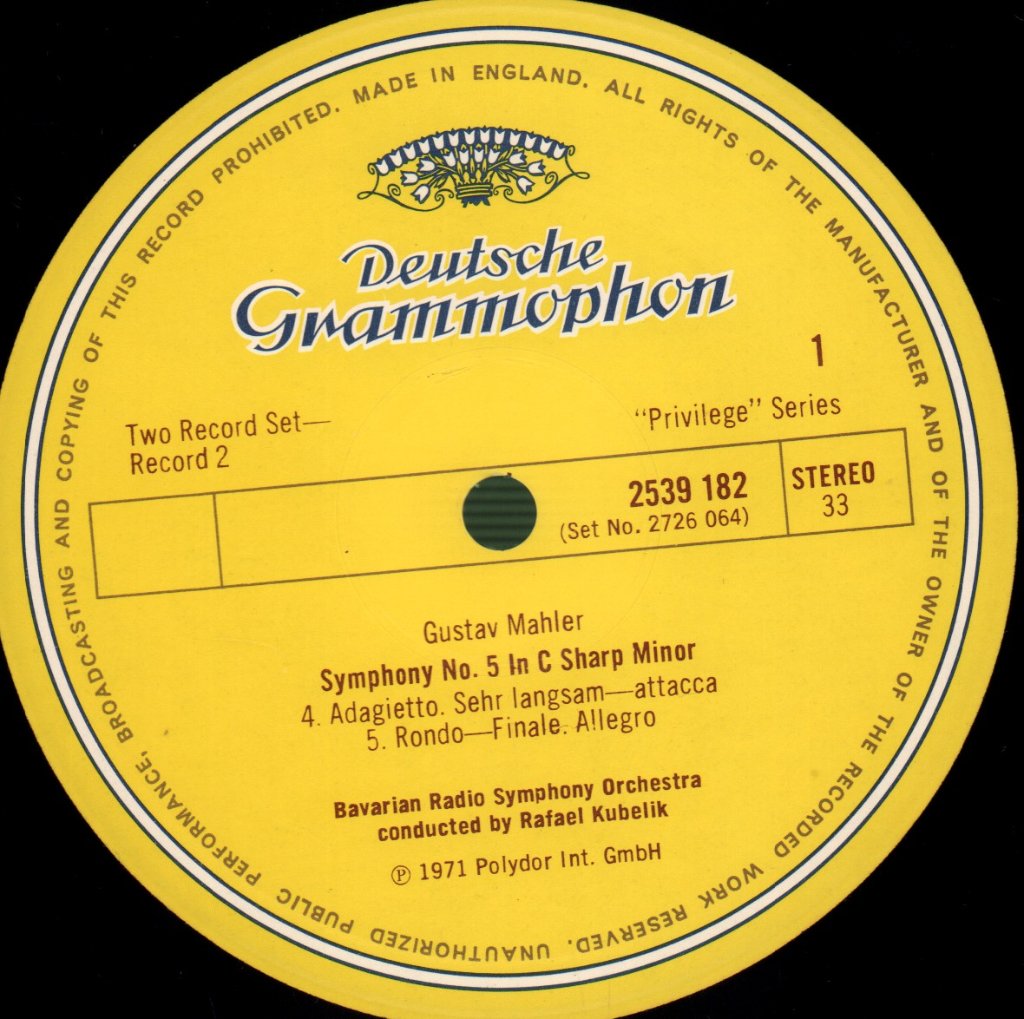 Gustav Mahler - Symphony No.5 - Double Lp