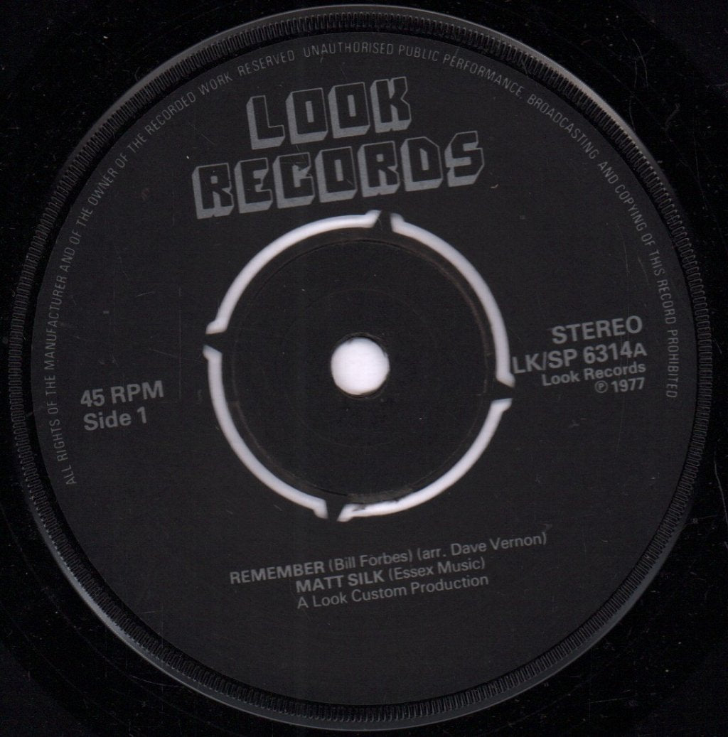 matt silk - remember - 7 Inch