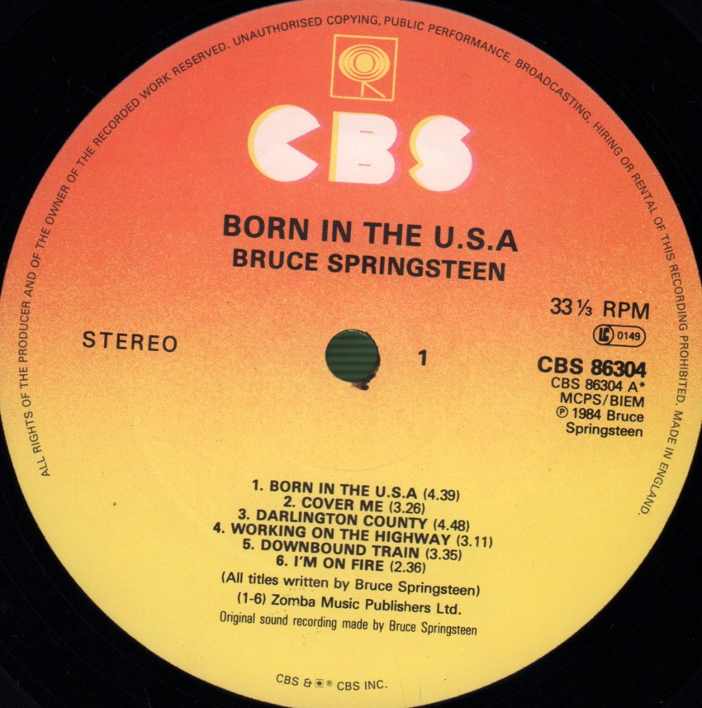Bruce Springsteen - Born In The Usa - Lp