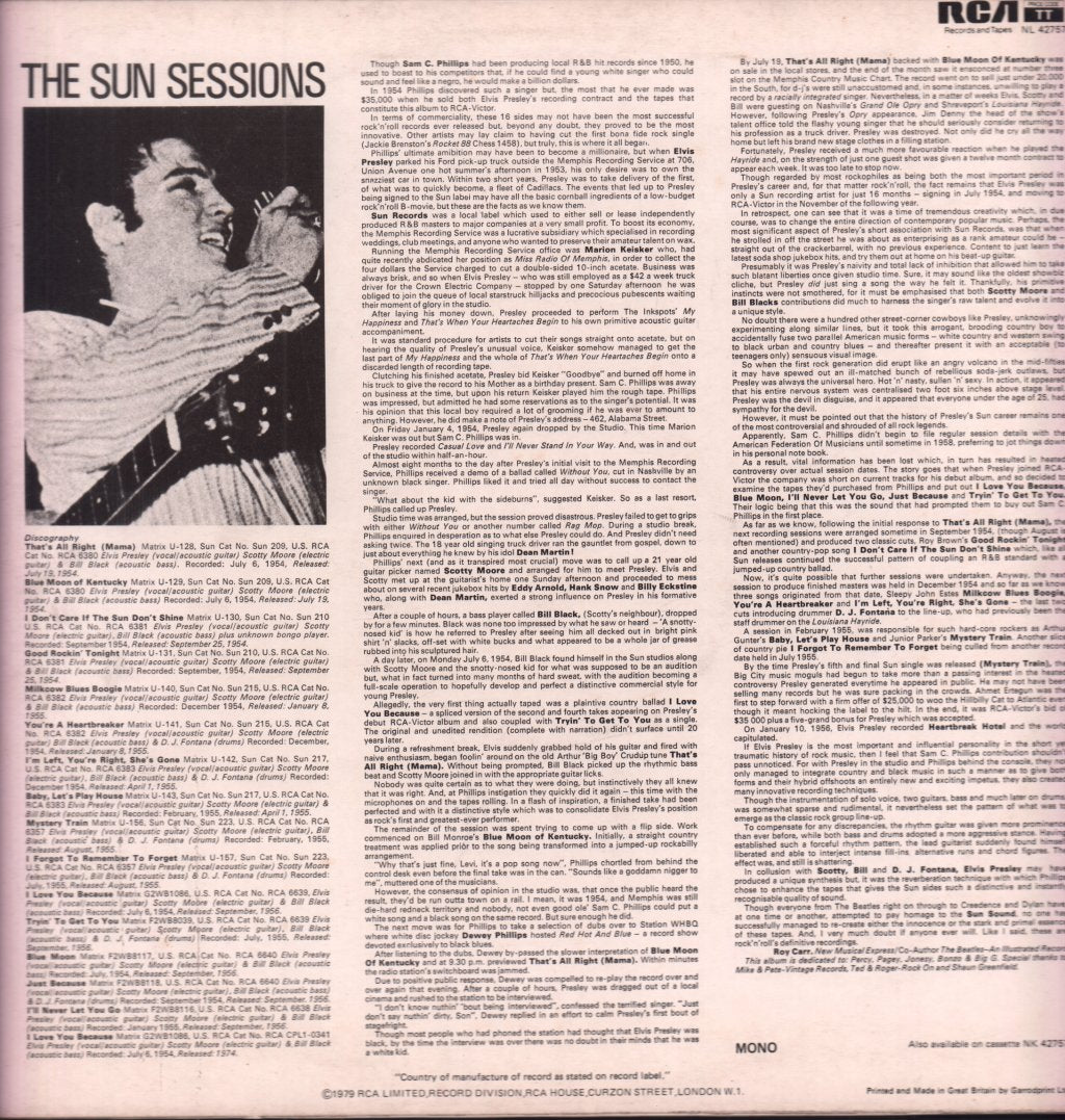 Elvis Presley - Sun Collection - Lp