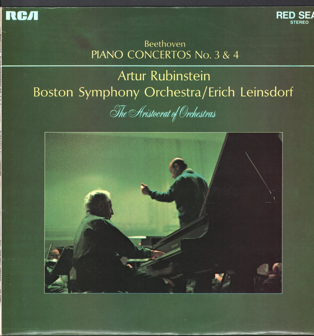 Artur Rubinstein / Erich Leinsdorf / Boston Symphony Orchestra - Beethoven - Piano Concertos No. 3 & 4 - Lp