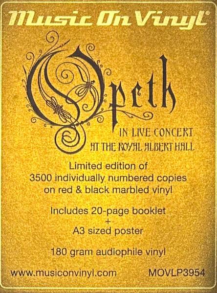 Opeth - In Live Concert At The Royal Albert Hall - Lp Box Set