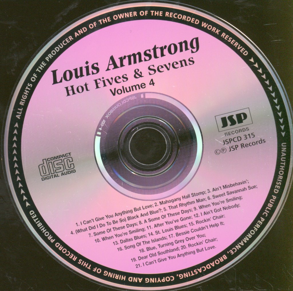 Louis Armstrong - Hot Fives And Sevens - Cd