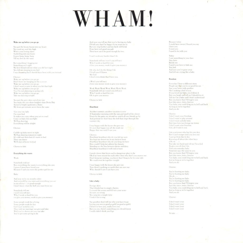Wham - Make It Big - Lp