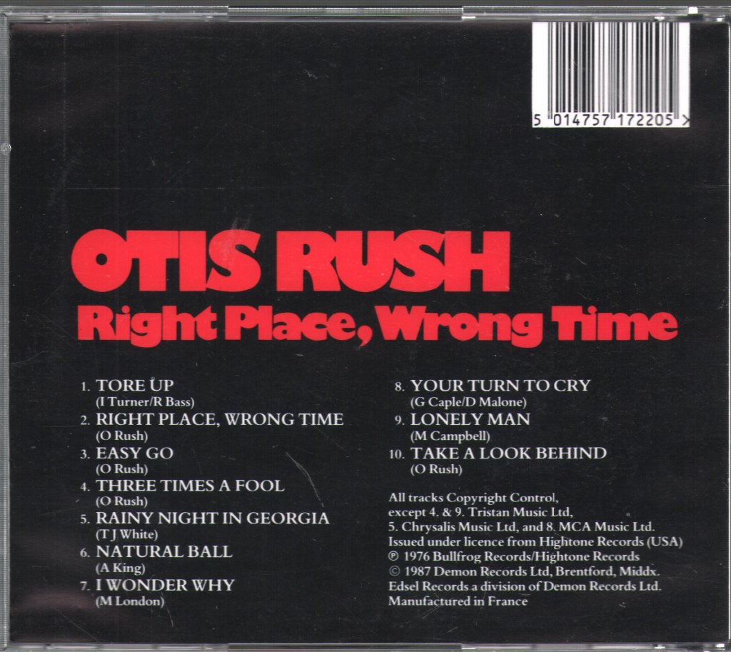 Otis Rush - Right Place, Wrong Time - Cd