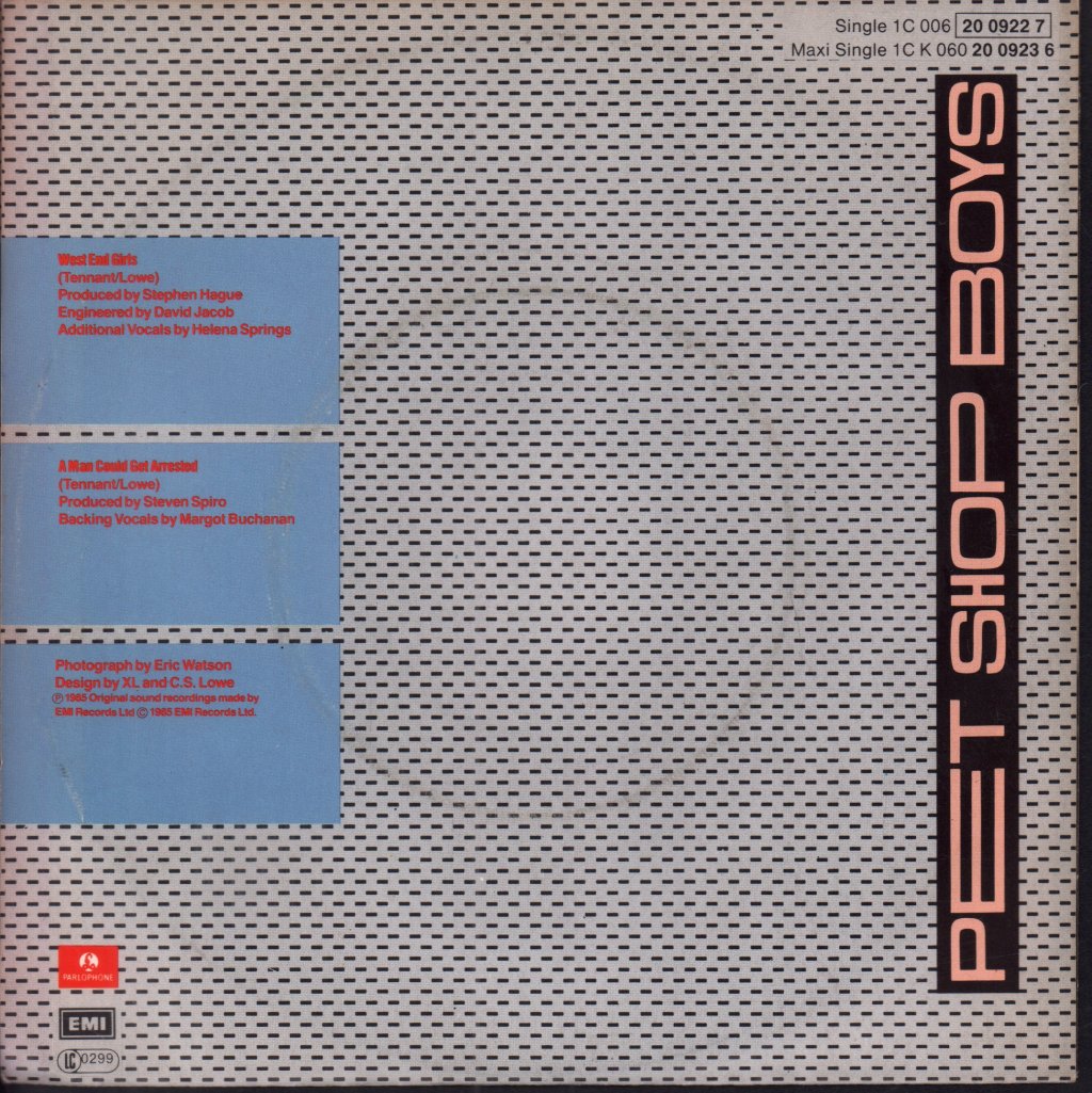 Pet Shop Boys - West End Girls - 7 Inch