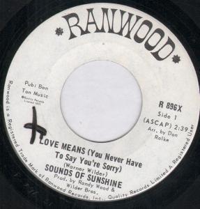 Sounds Of Sunshine - Love Means - 7 Inch