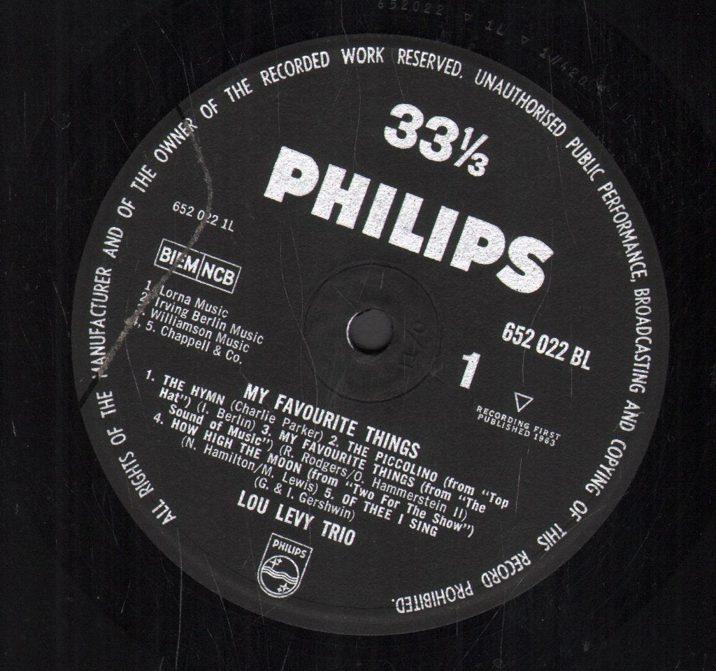 Lou Levy Trio - My Favourite Things - Lp