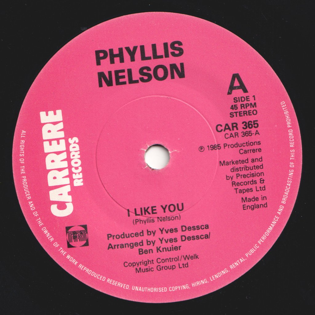 Phyllis Nelson - I Like You - 7 Inch