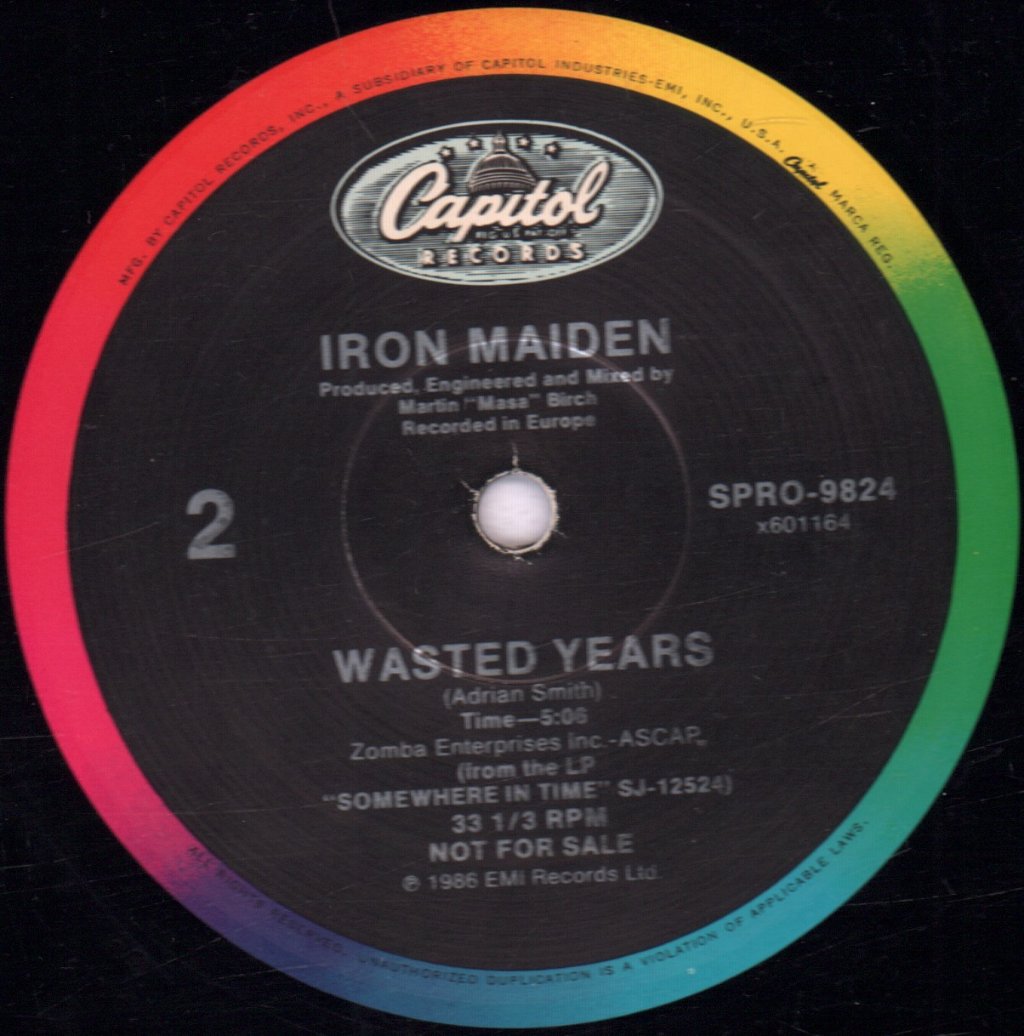 Iron Maiden - Wasted Years - 12 Inch