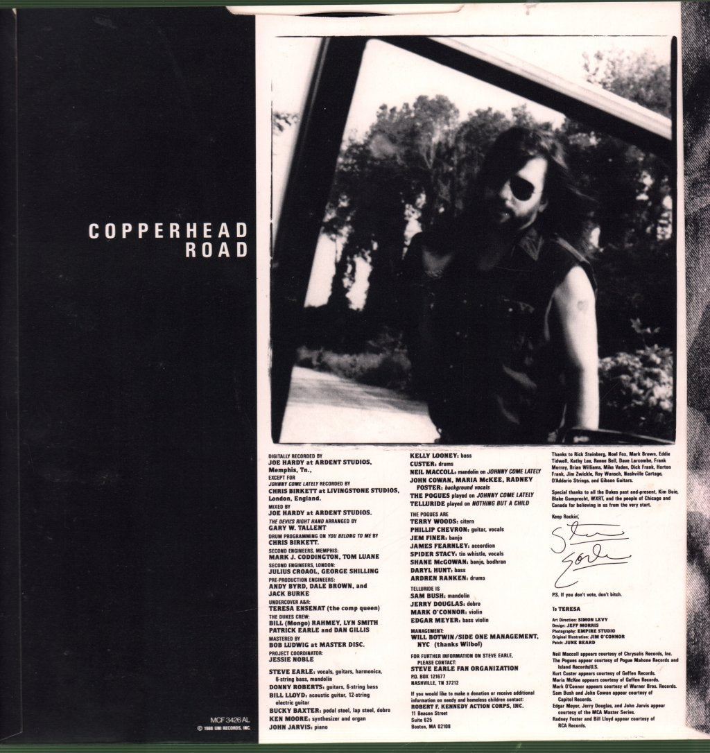 Steve Earle - Copperhead Road - Lp