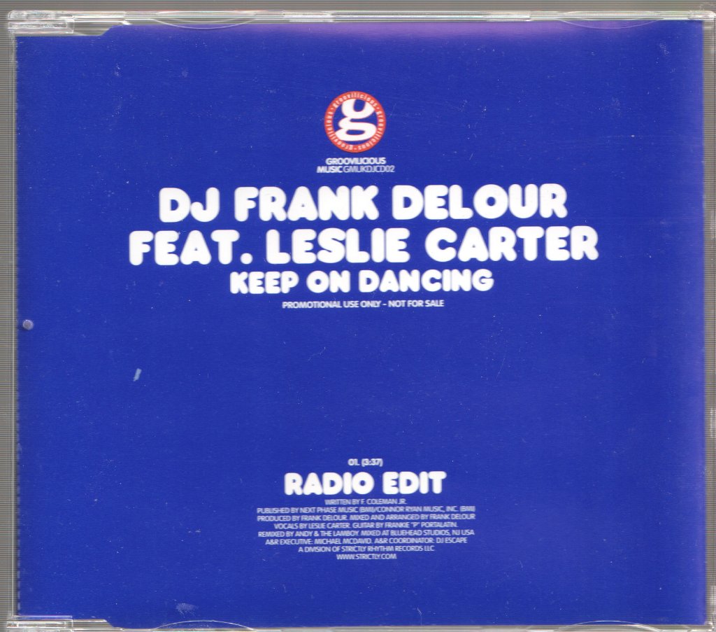 Dj Frank Delour Feat. Leslie Carter - Keep On Dancing - Cd