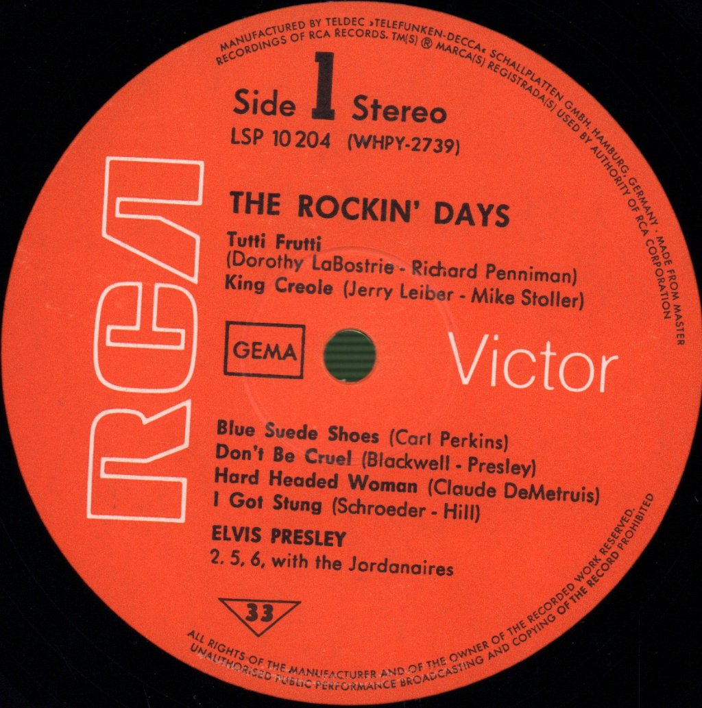 Elvis Presley - Rockin' Days - Lp