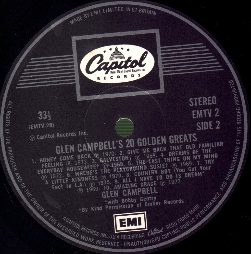 Glen Campbell - Twenty Golden Greats - Lp