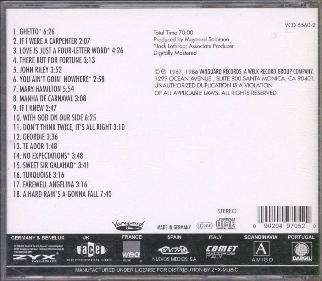 Joan Baez - First 10 Years - Cd