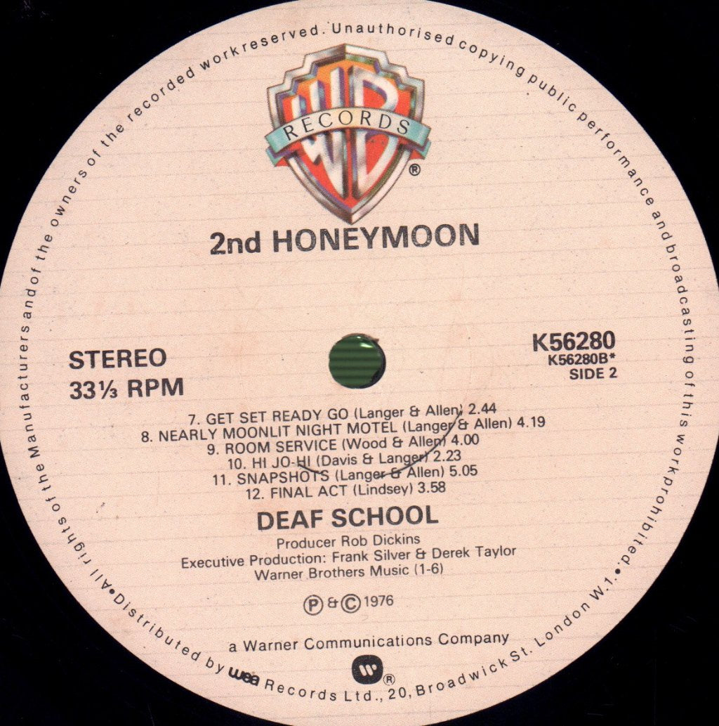 Deaf School - 2nd Honeymoon - Lp