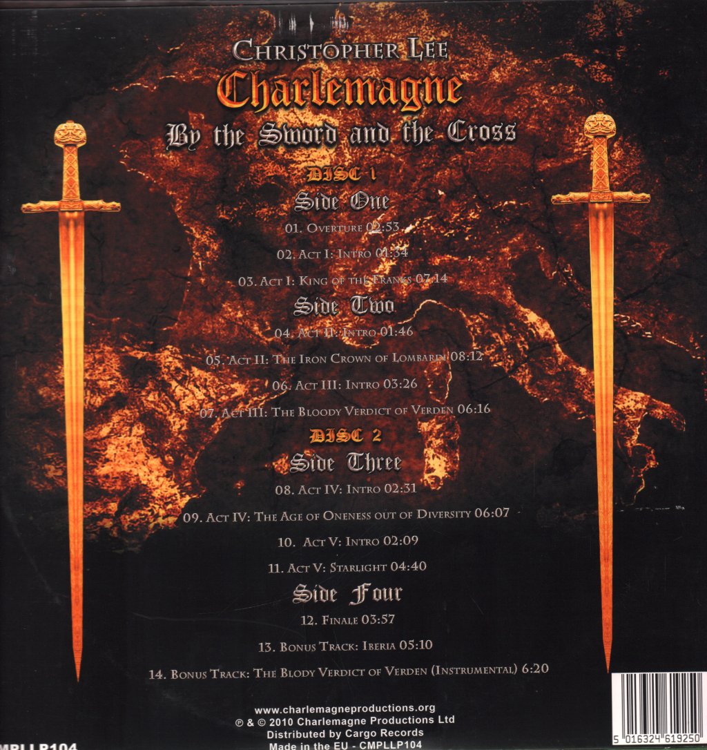 Christopher Lee - Charlemagne: By The Sword And The Cross - Double Lp
