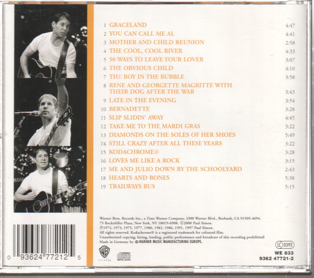 Paul Simon - Greatest Hits - Shining Like A National Guitar - Cd