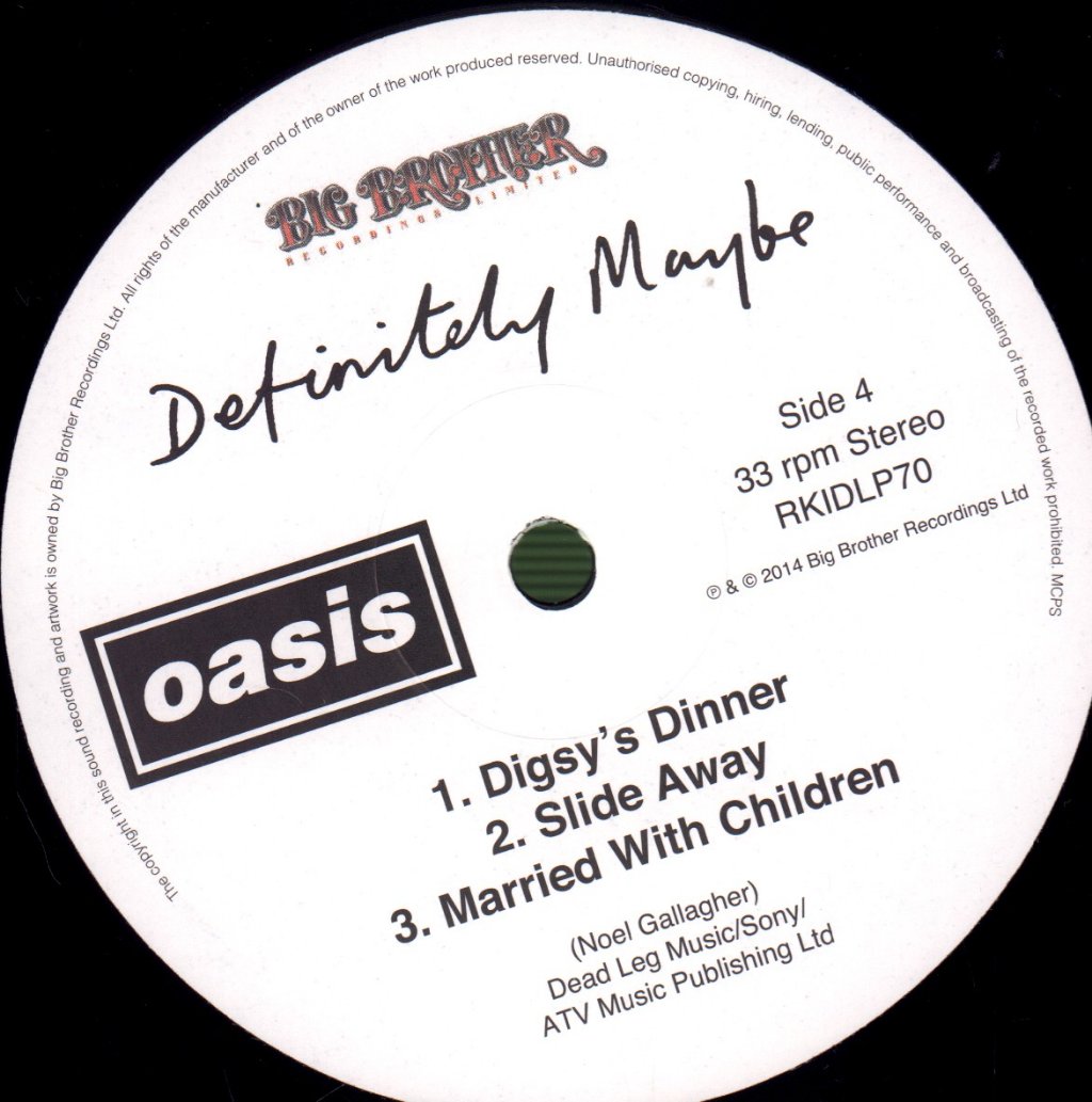 Oasis - Definitely Maybe - Double Lp
