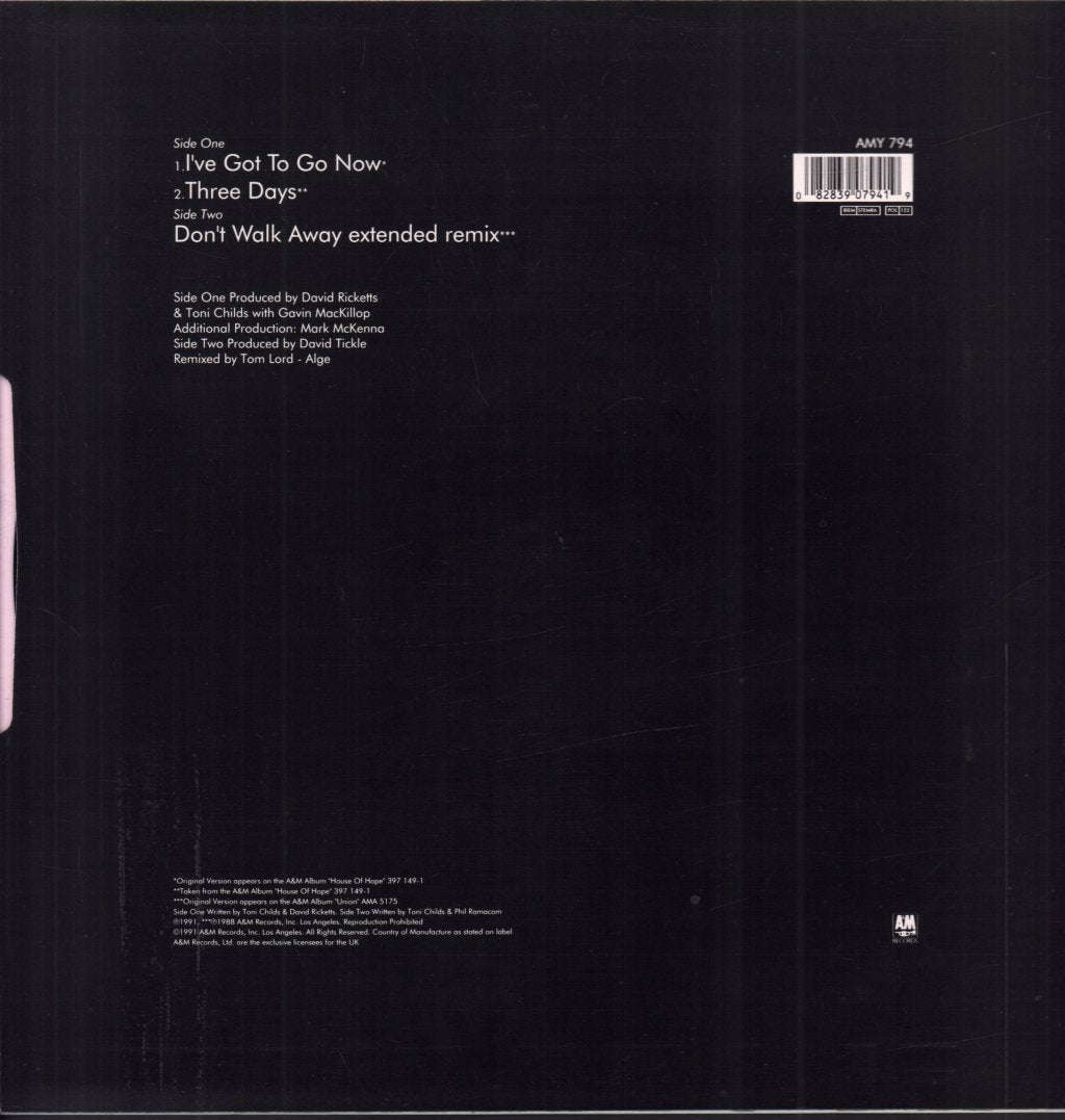 Toni Childs - I've Got To Go Now - 12 Inch