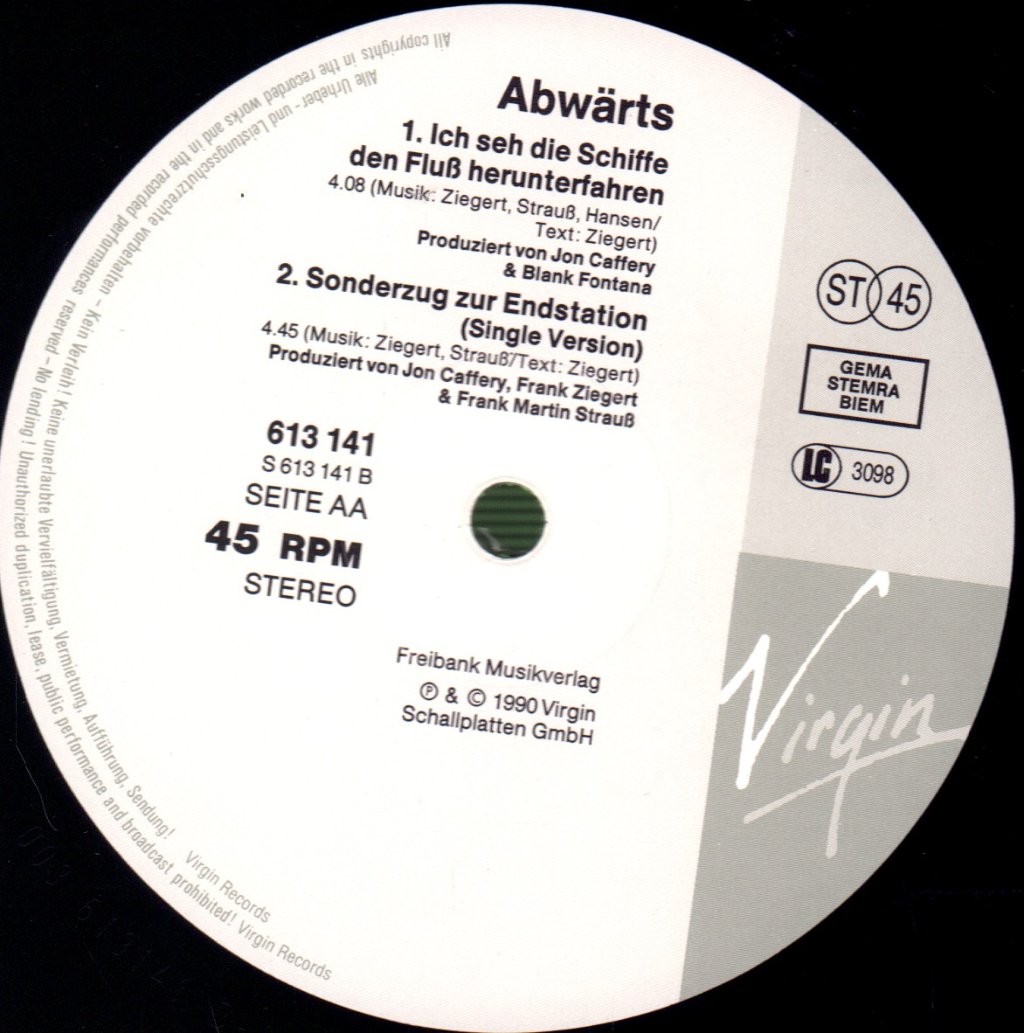 Abwarts - Sonderzug Zur Endstation - 12 Inch