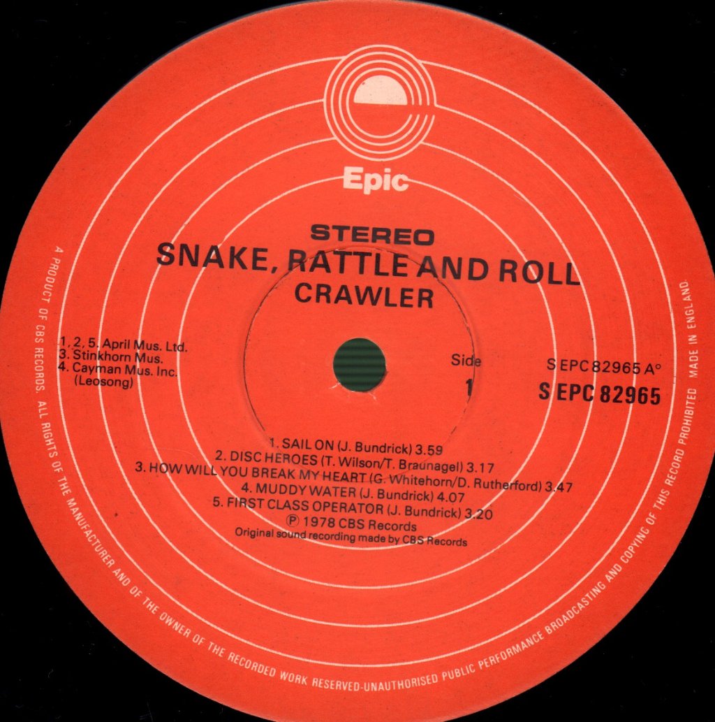 Crawler - Snake, Rattle And Roll - Lp