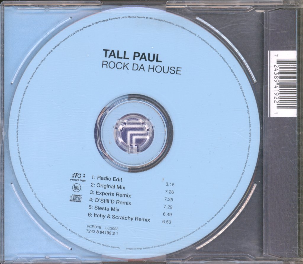 Tall Paul - Rock Da House - Cd