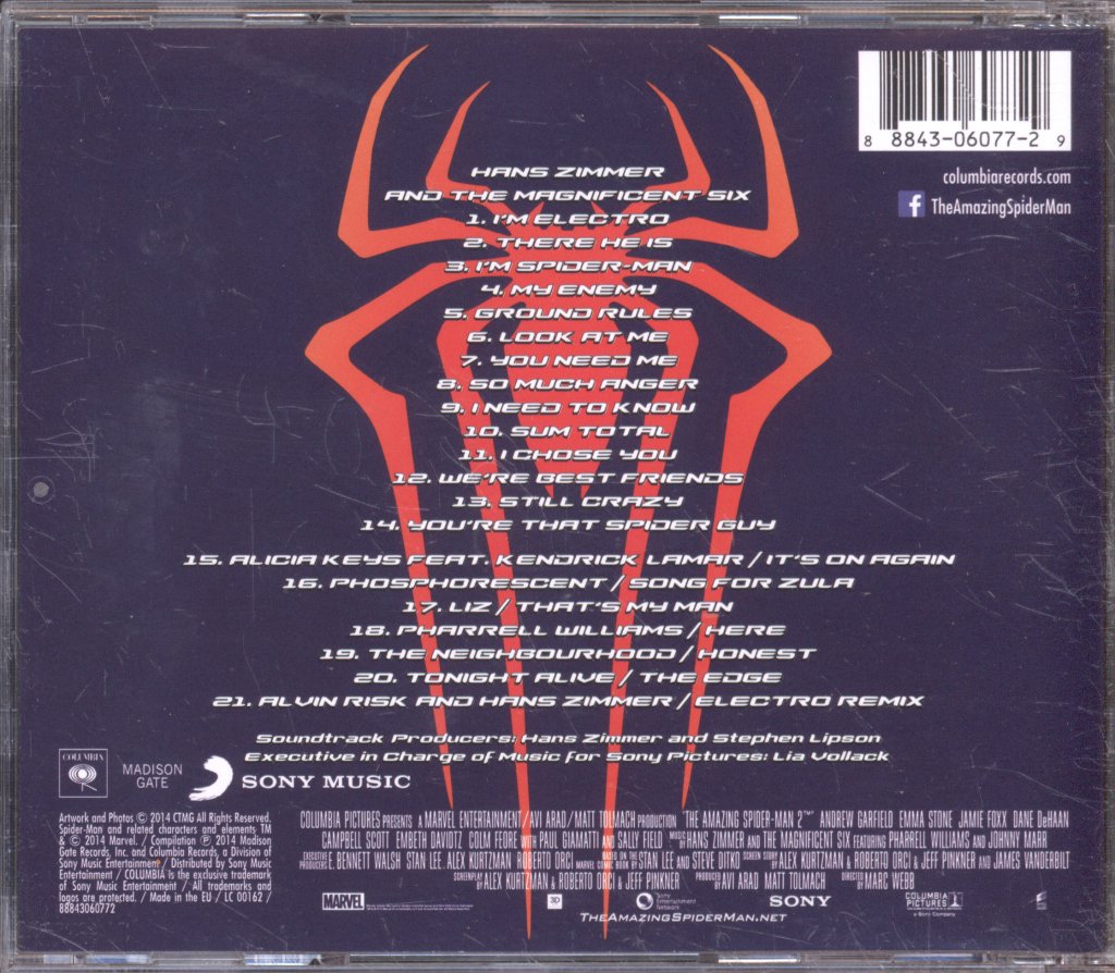 Hans Zimmer And The Magnificent Six Featuring Pharrell Williams And Johnny Marr - Amazing Spider-Man 2 (The Original Motion Picture Soundtrack) - Cd