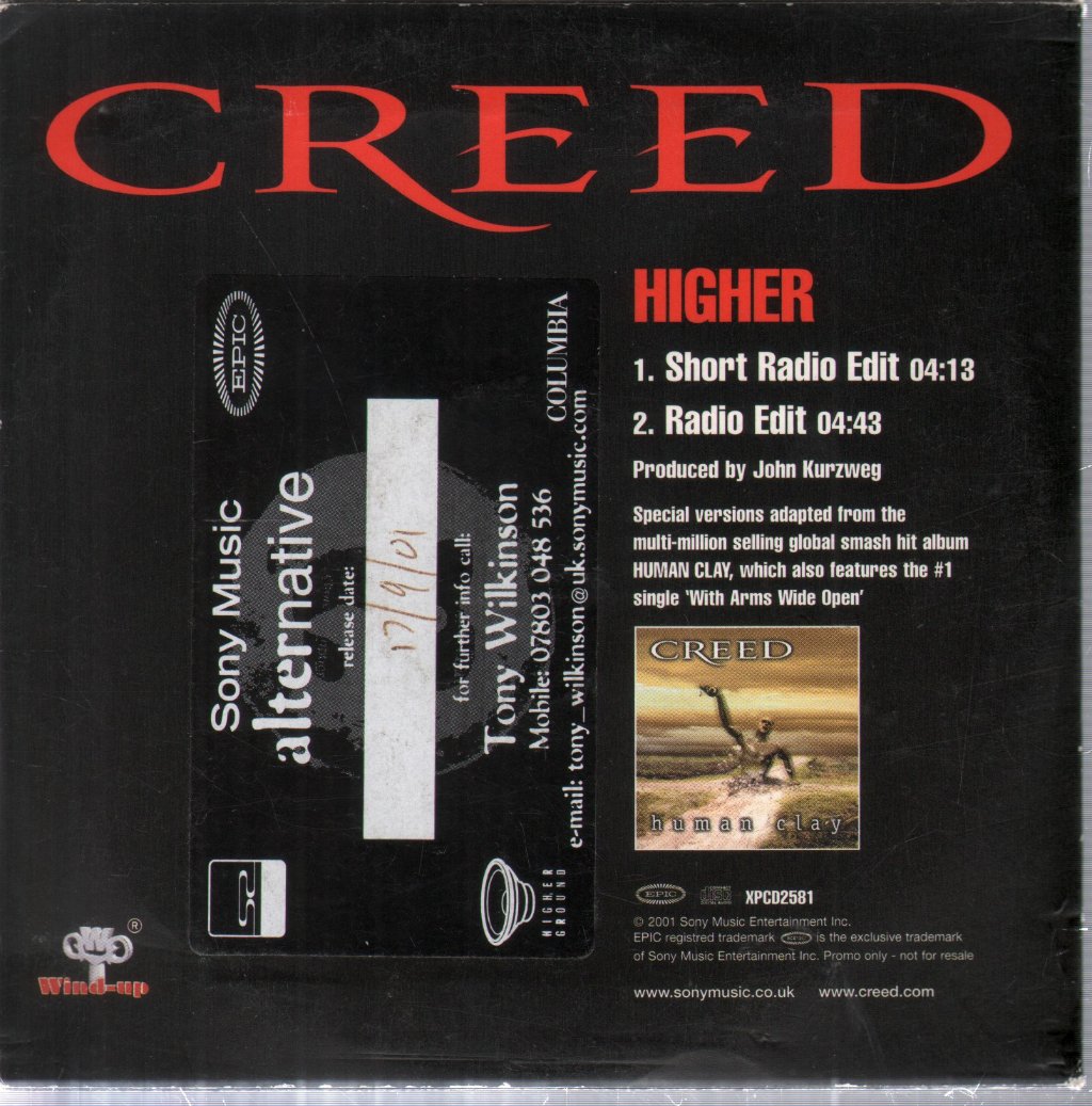 Creed (Rock/Metal Group) - Higher - Cdr