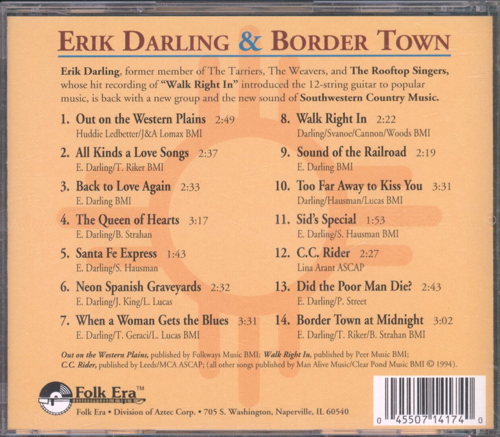 Erik Darling With Sid Hausman And Lynn Lucas - Border Town At Midnight - Cd