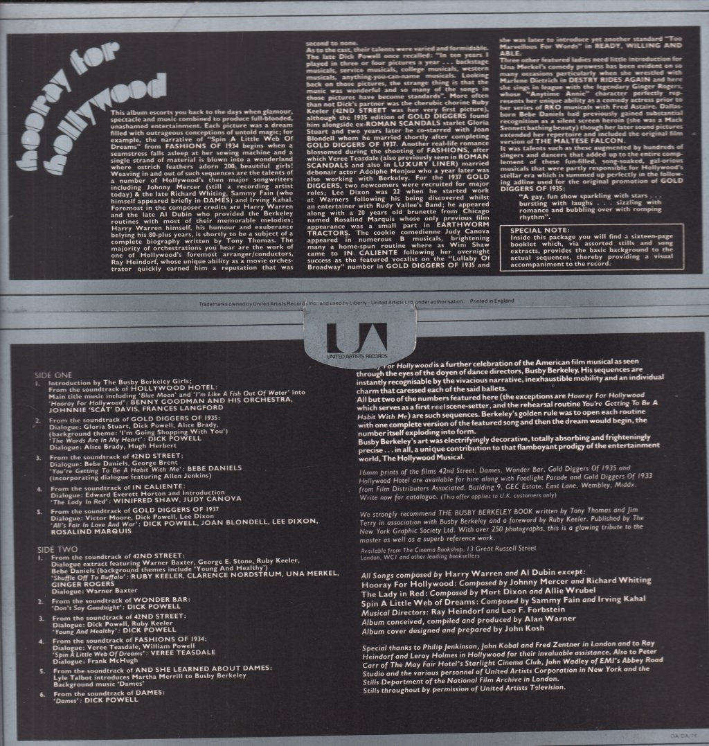 Various Artists - Hooray For Hollywood - Lp