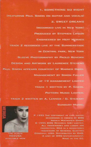 annie lennox guest vocal paul simon - Something So Right - Cassette