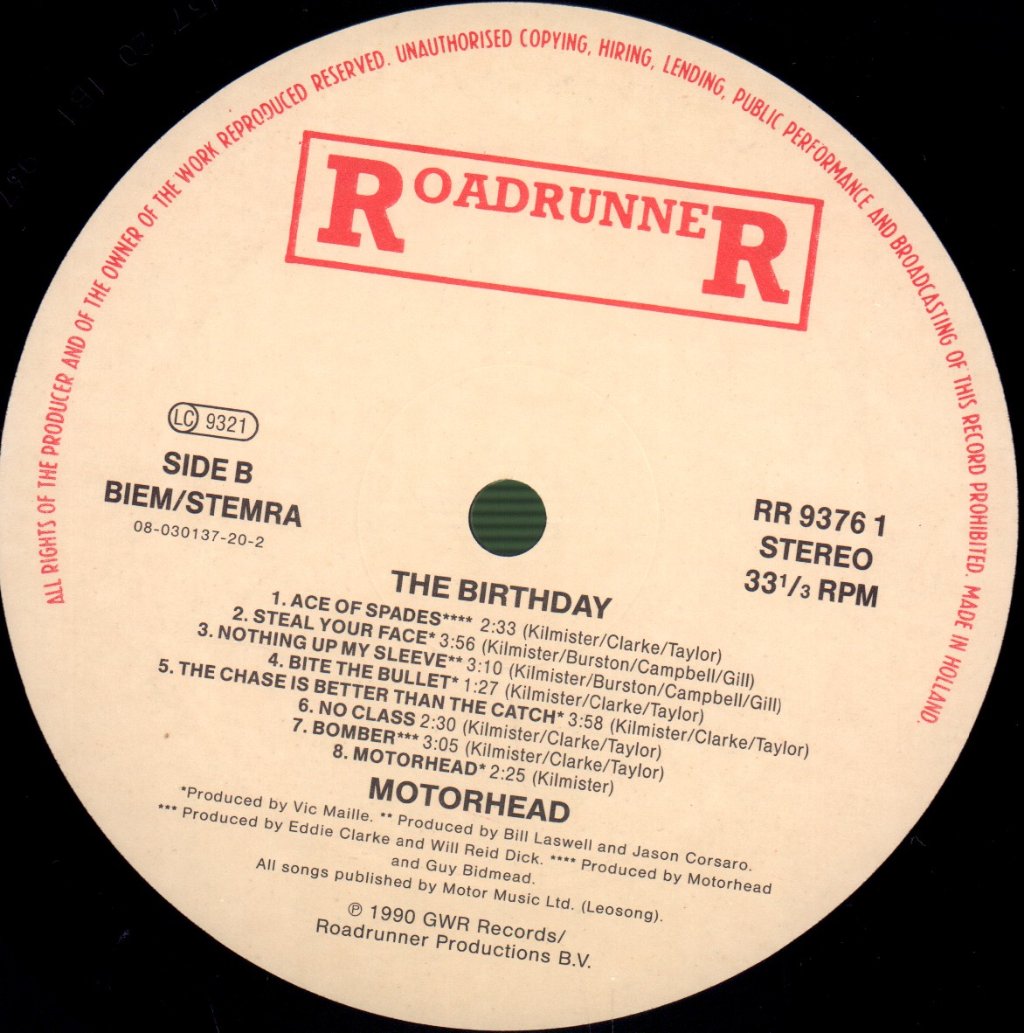 Motorhead - Birthday Party - Lp