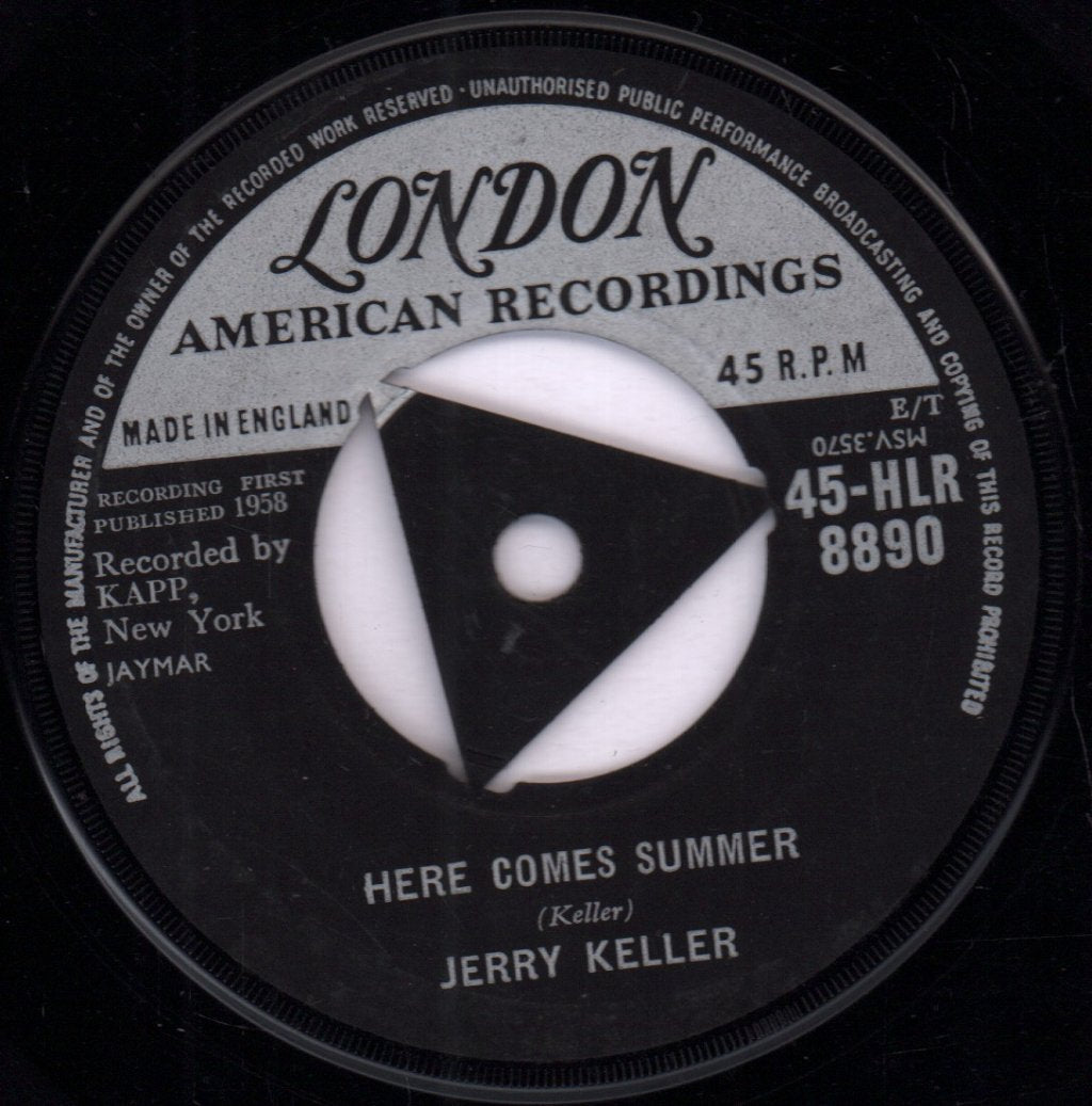 Jerry Keller - Here Comes Summer - 7 Inch