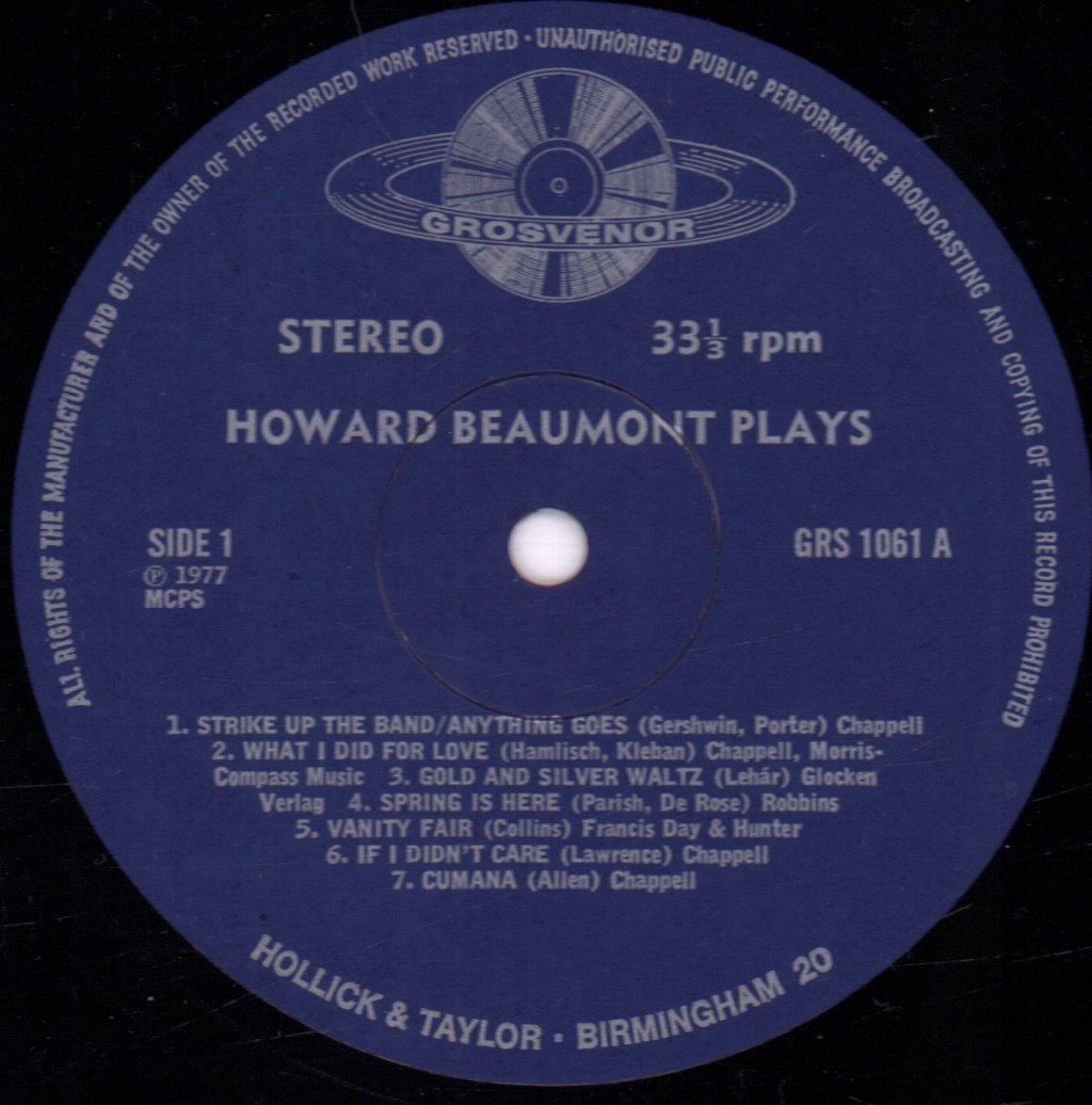 Howard Beaumont - Plays - Lp