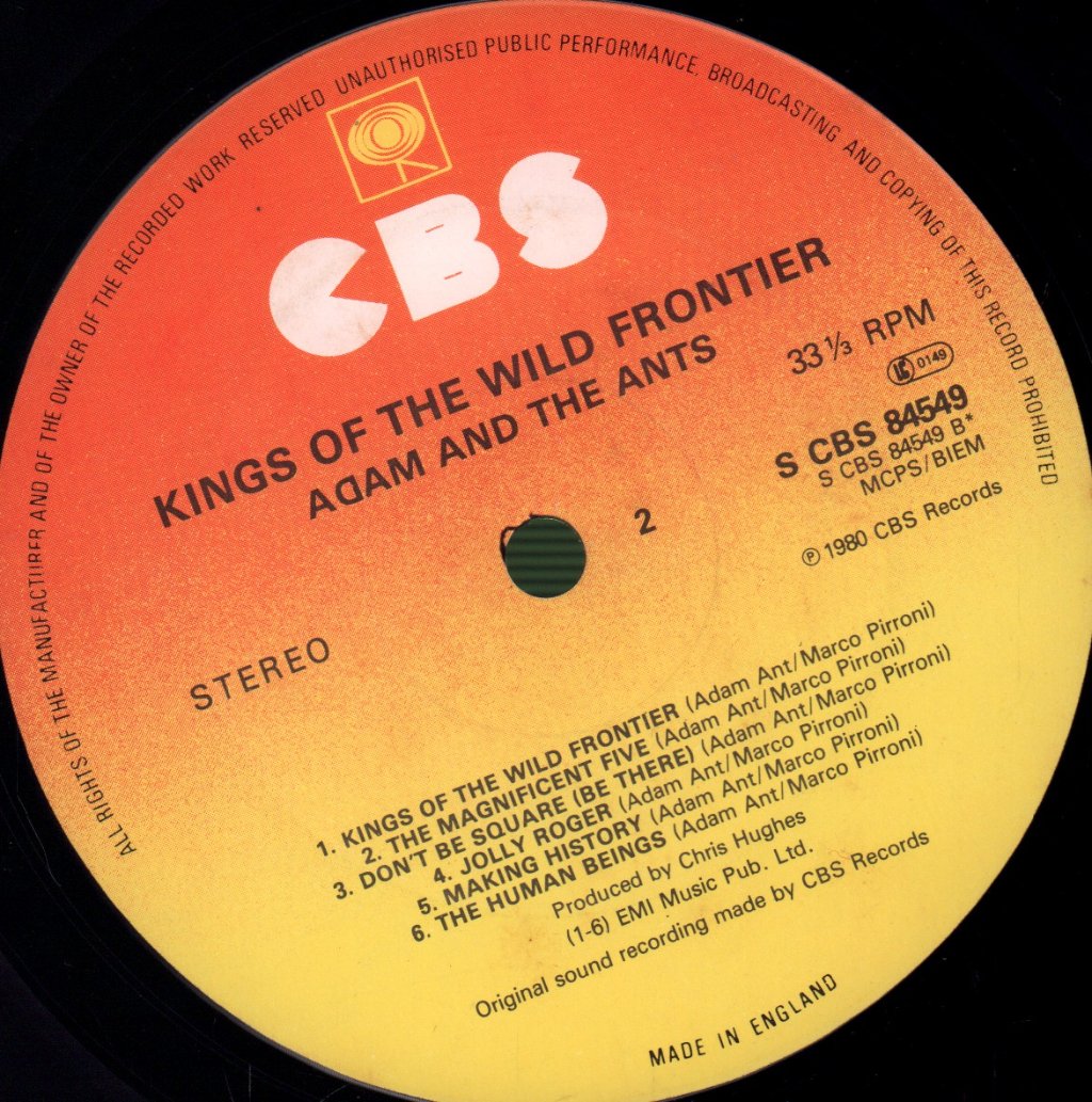 Adam And The Ants - Kings Of The Wild Frontier - Lp
