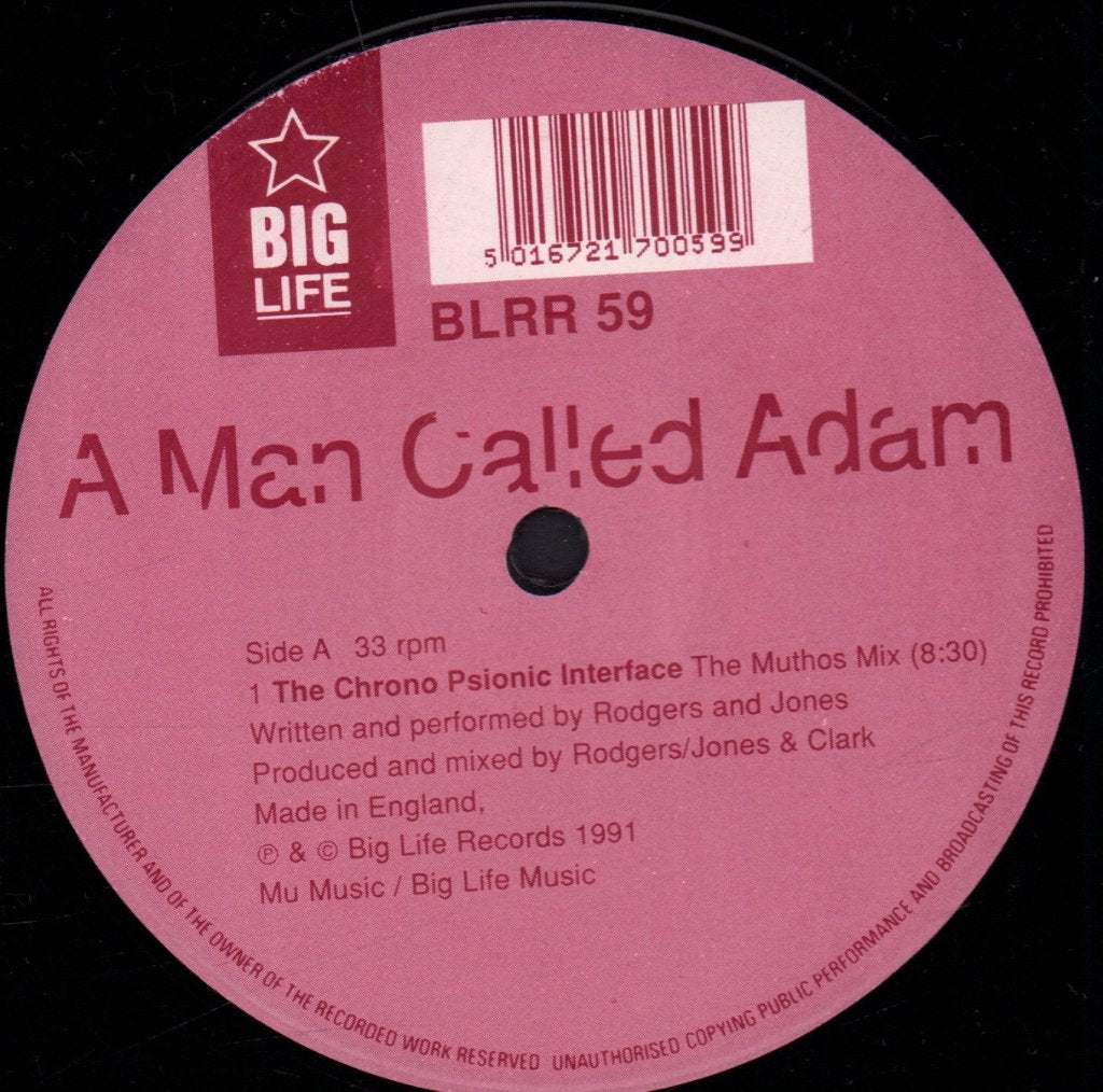 A Man Called Adam - Chrono Psionic Interface Remix - 12 Inch